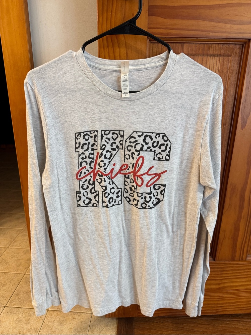KC Chiefs Gray Long-Sleeve Tee